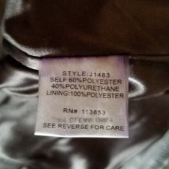 SUGARLIPS  biker jacket faux leather embroidered floral print notched collar NWT - Picture 7 of 7